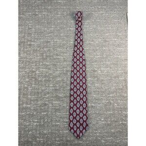 Men’s Kenneth Cole New York 100%  Silk Tie Neck Maroon Navy Checker 4” W  60” L